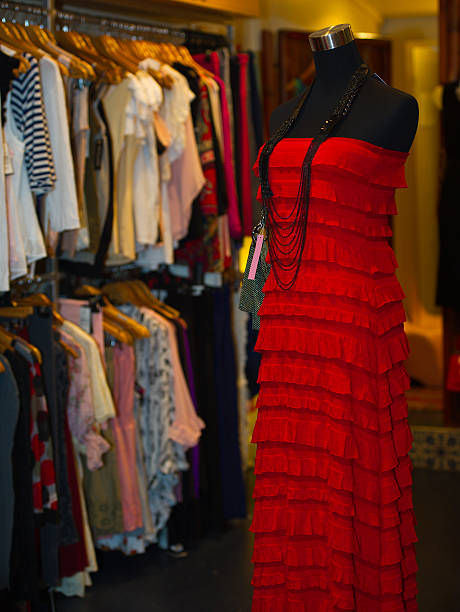 istock red dress in boutique 183029851