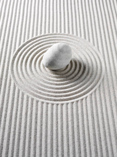 istock One Zen Stone in a Rock Garden 183030312