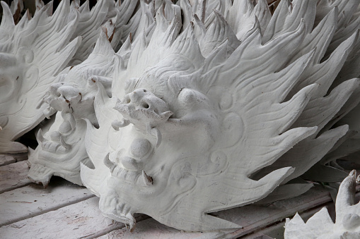 Production of Dragon Sculpture for Joss Stick in factory