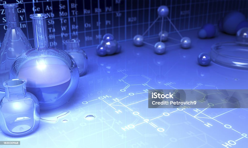 Laboratory  Chemical Formula Stock Photo