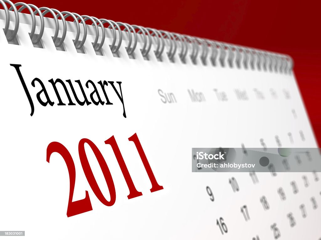 2011 年のカレンダー、新しい年 - 3Dのロイヤリティフリーストックフォト