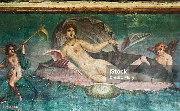 House Of Venus Pompeii Stock Photo - Download Image Now - Aphrodite - Greek Goddess, Fresco, Roman