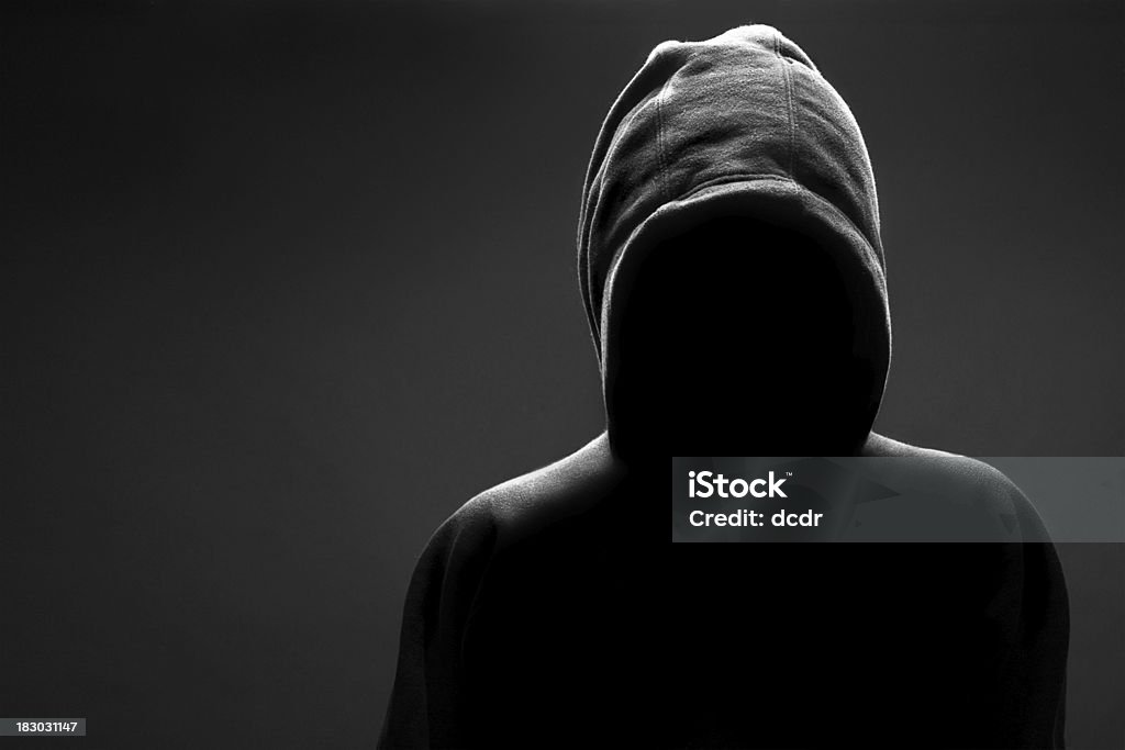 Man In The Shadow Dangerous Silhouette In The Shadow Criminal Stock Photo