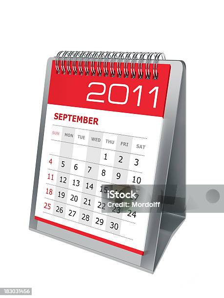 Foto de Calendário De Mesa De Setembro De 2011 e mais fotos de stock de A Data - A Data, Agenda, Branco