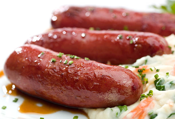 크녹부르스트 소시지 - sausage knackwurst food bratwurst 뉴스 사진 이미지