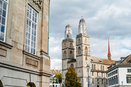 Grossmünster church in Zurich, Switzerland.