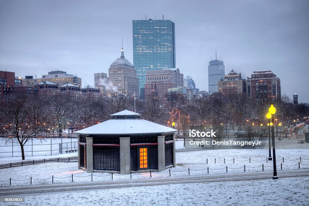 Inverno em Boston - Foto de stock de Boston Common royalty-free