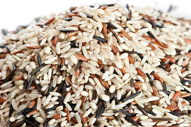 istock Heap of Mixed Rice on white background 183032077