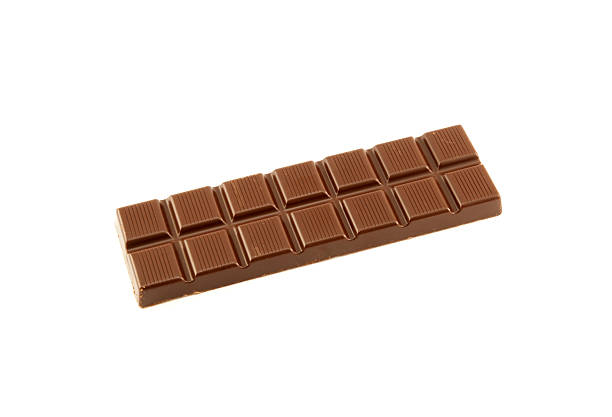 istock Dark chocolate bar isolated on white 183032214