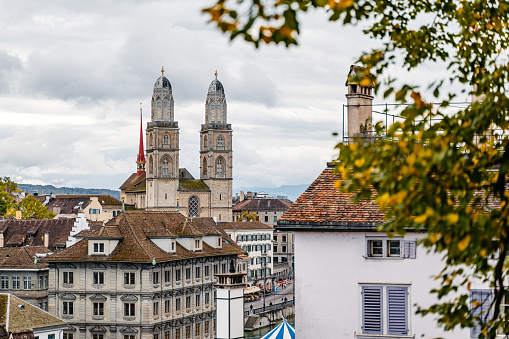 Grossmünster church in Zurich, Switzerland.