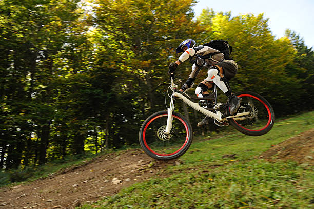 istock Mountain biker in the action 183032933