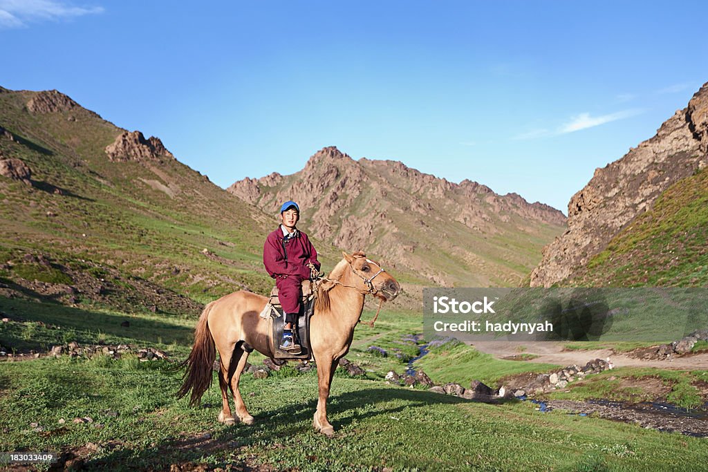 Mongolia caballo rider - Foto de stock de Mongolia libre de derechos