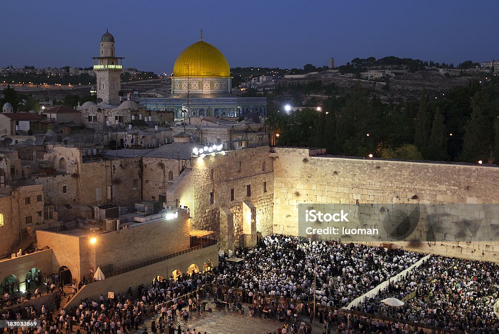 Beten an der Klagemauer in Jerusalem - Lizenzfrei Jerusalem Stock-Foto