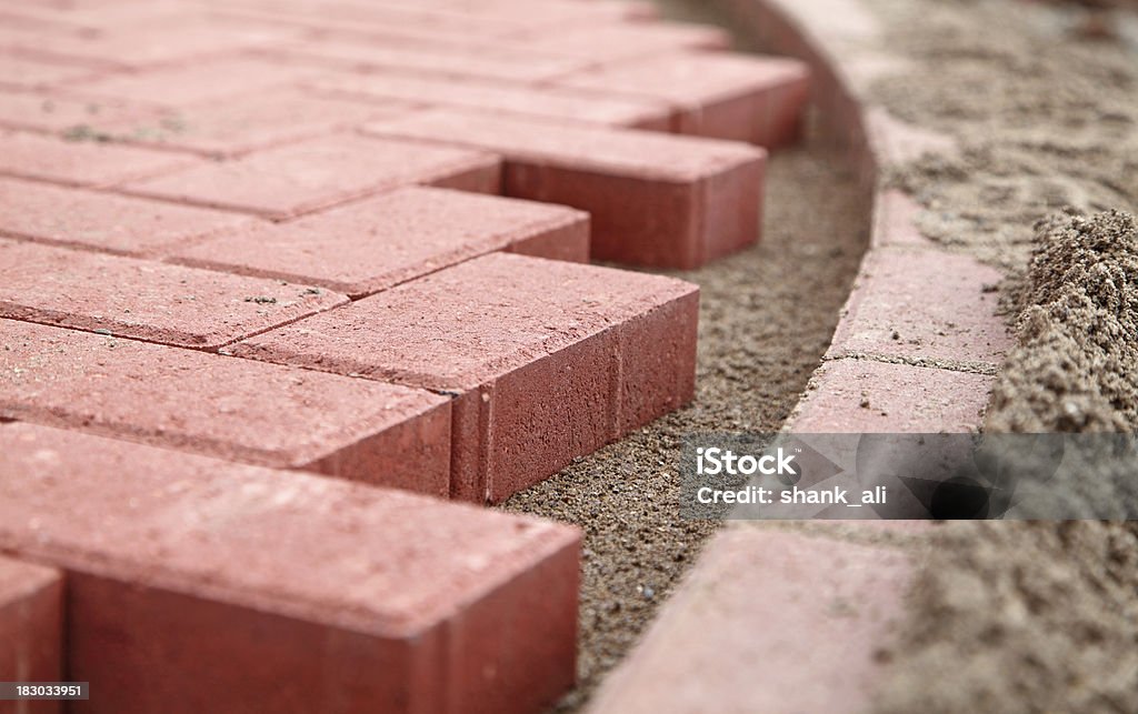 新しいパスのレッドのブロック舗装 - 敷石のロイヤリティフリーストックフォト