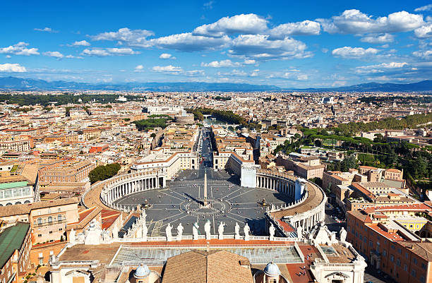 saint peters piazza, roma - vatican sky summer europe foto e immagini stock