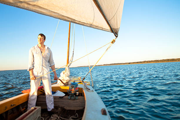 istock Young sailor looking into the distance 183034764