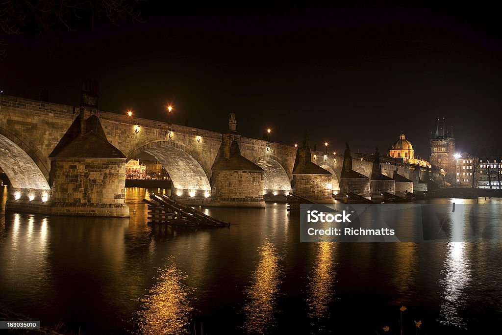 Praga, il Ponte Carlo - Foto stock royalty-free di Acqua