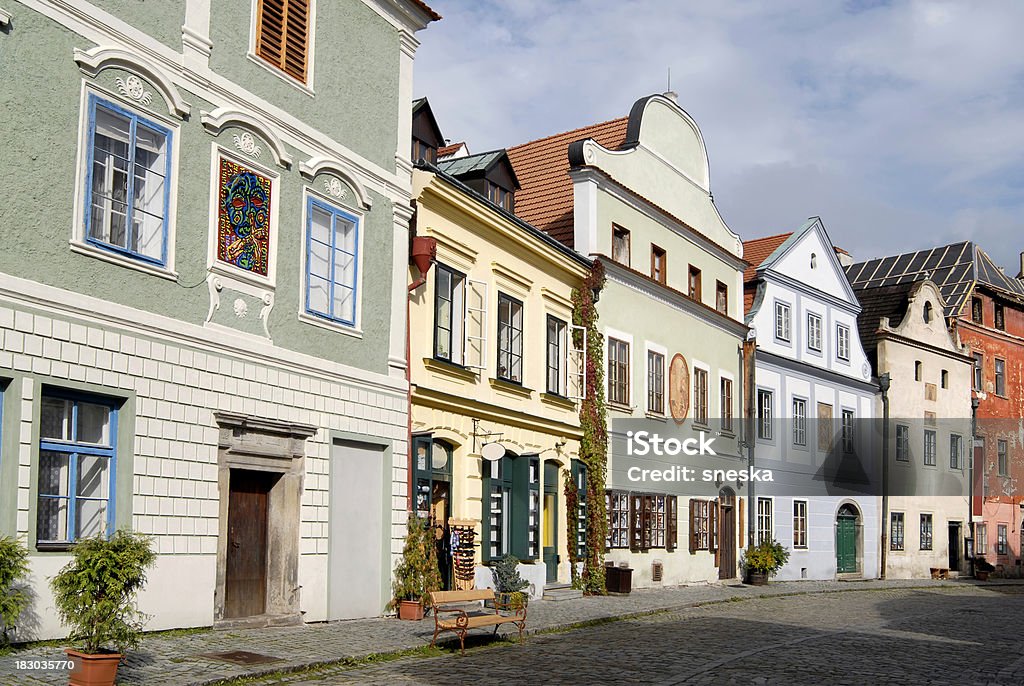 Boémia a antiga cidade de Ceske Krumlov - Royalty-free Aberto Foto de stock