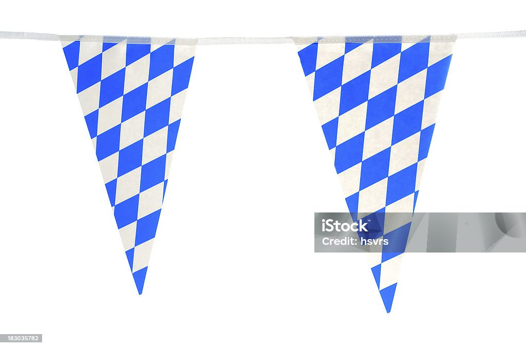 Típica de la región de Baviera corona para Oktoberfest en azul y blanco - Foto de stock de Baviera libre de derechos
