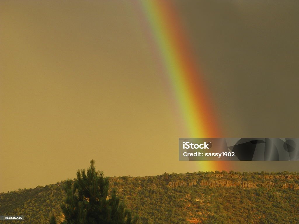 Regenbogen über der Mesa, Arizona - Lizenzfrei Abenddämmerung Stock-Foto