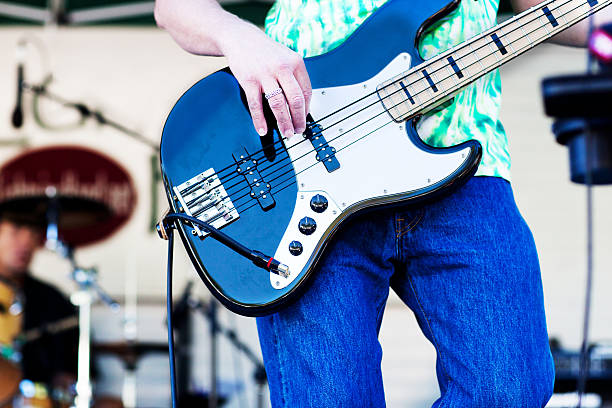 istock Bass Player in Concert 183036370