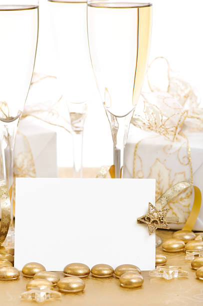 istock Holiday background with blank card for your text. 183036629