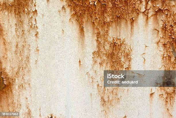 Rusty Metal With White Paint Stock Photo - Download Image Now - Abstract, Architecture, Backgrounds