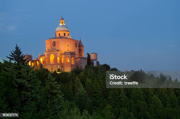 San Luca At Dusk Stock Photo - Download Image Now - Architectural Dome, Architecture, Bologna