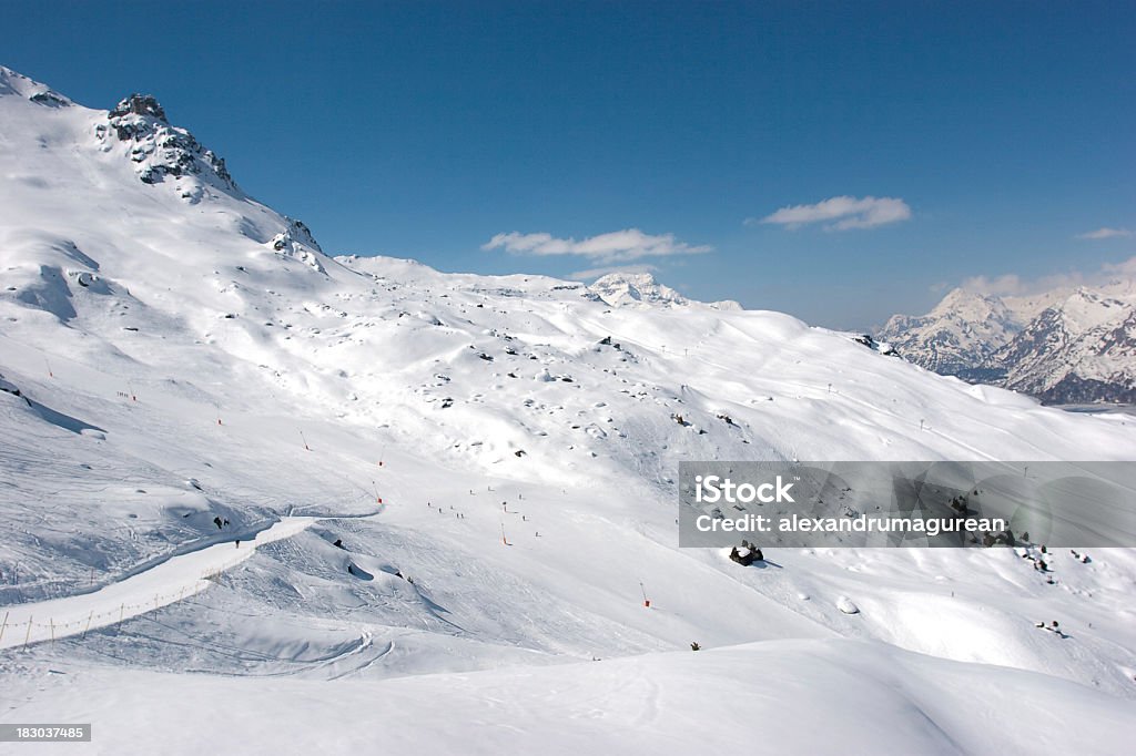 Ski Track Corvatsch Ski Area - SwitzerlandPlease see some similar pictures from my portfolio: Glacier Stock Photo