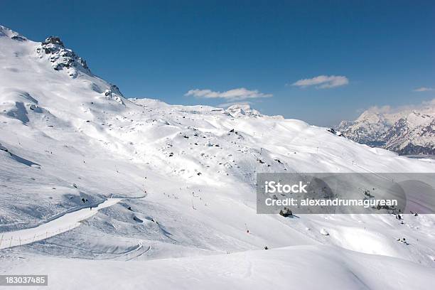 Ski Track Stock Photo - Download Image Now - Glacier, High Up, Horizontal