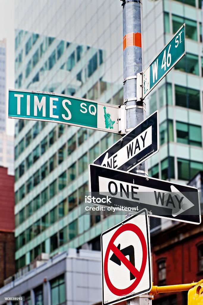 Times Square-Straßenschild - Lizenzfrei New York City Stock-Foto