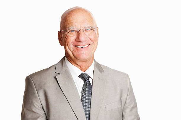 istock Senior business man isolated against white background 183038803