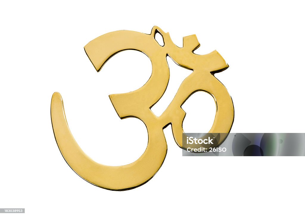 Top View of Hand Made Golden OM-AUM, FREE Alpha Channel Top View of a hand made Golden OM - AUM Om Symbol Stock Photo