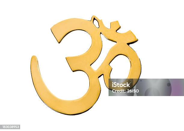 Top View Of Hand Made Golden Omaum Free Alpha Channel Stock Photo - Download Image Now