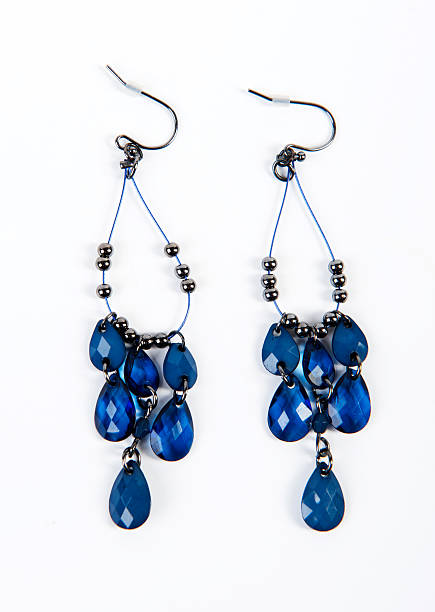 Beautiful Blue Crystal and Pearl Earrings
