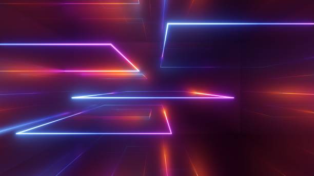 istock 3d render, abstract neon background, chaotic lines glowing in ultraviolet spectrum, colorful laser rays, futuristic wallpaper 1830395749