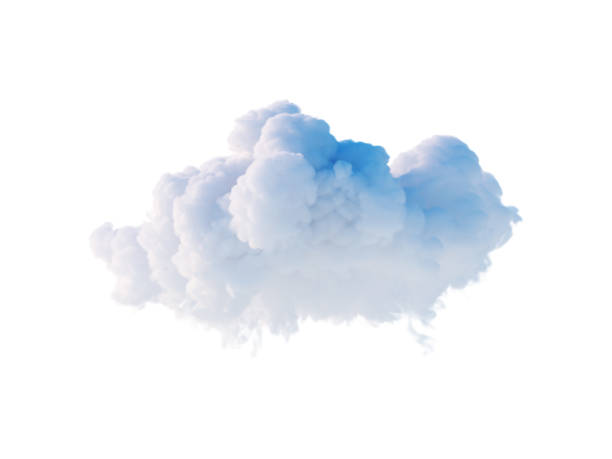 istock 3d rendering. Cloud clip art isolated on white background. Fluffy cumulus. Fantasy sky 1830397478