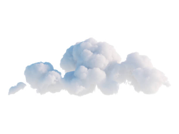 istock 3d rendering. Cloud clip art isolated on white background. Fluffy cumulus. Fantasy sky 1830398002