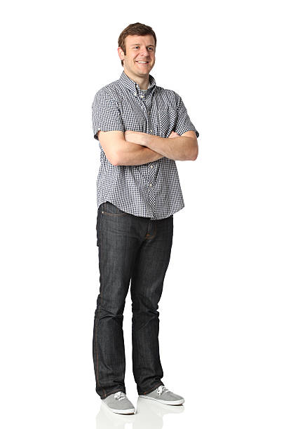 istock Man standing with arms crossed 183040177
