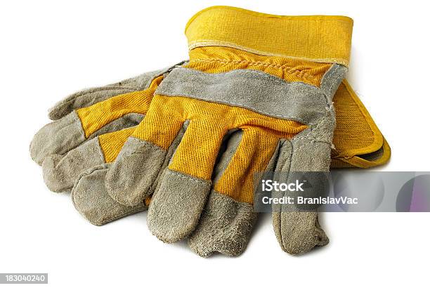 Жесткий Рабочая Перчатка — стоковые фотографии и другие картинки Рабочая перчатка - Рабочая перчатка, Изолированный предмет, Грязный