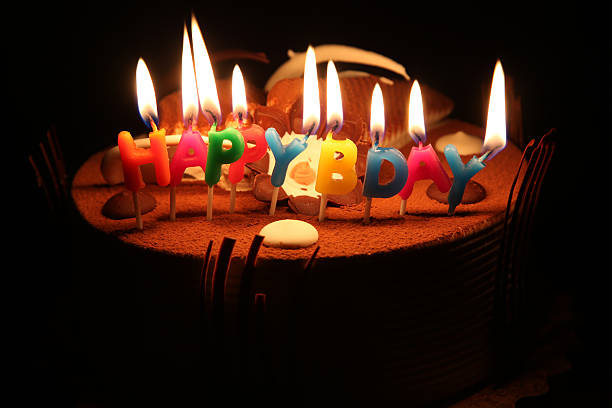 istock Happy Birthday Cake and Candles 183040509