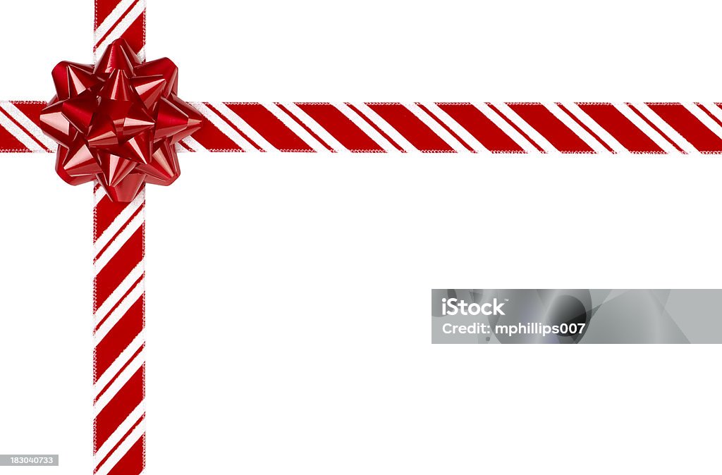 Laço de Presente de Natal - Royalty-free Listrado Foto de stock