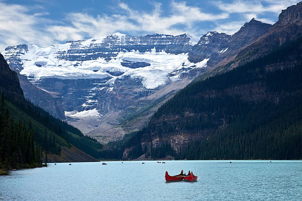 istock Canoes on Lake Louise, Alberta 183040756
