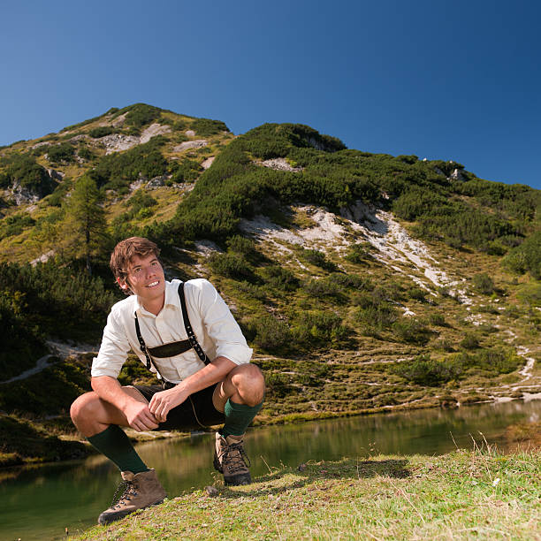 istock Handsome Man wearing Lederhosen, Austrian Alps (XXXL) 183040815
