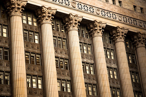 istock Chicago Building Columns Architecture on City Hall 183040975