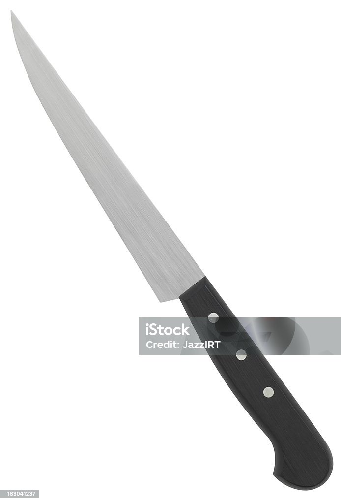 Legno gestiti coltello (isolata con percorso clip su sfondo bianco - Foto stock royalty-free di Affilato