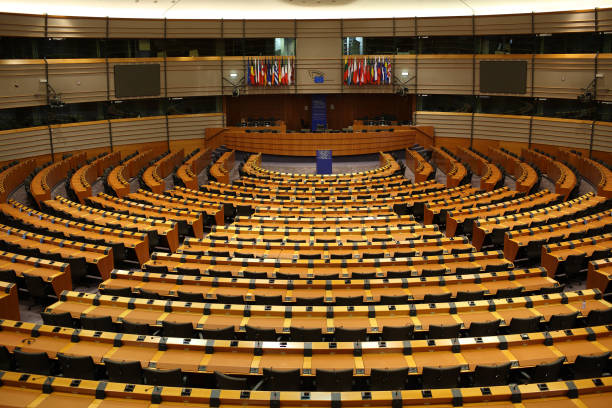 European Parliament Interior of European Parliament. european parliament stock pictures, royalty-free photos & images