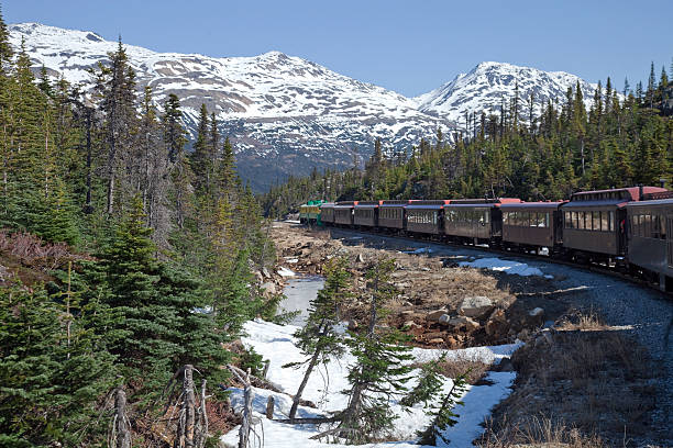 istock Riding Down the White Pass Mountains to Skagway Alaska 183041456