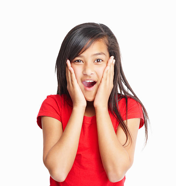istock Surprised female isolated against white background 183041879