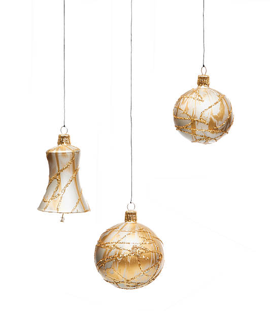 golden christmas bauble - christmas ornament christmas gold decoration photos et images de collection